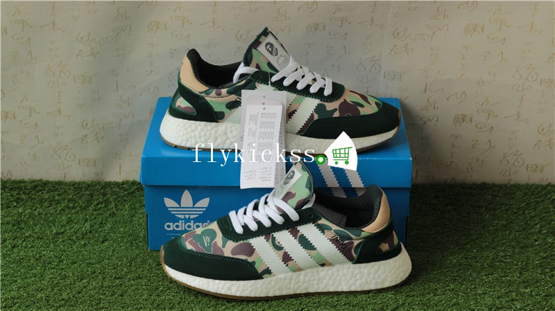 Adiddas Iniki Runner Boost Bape Camo Green